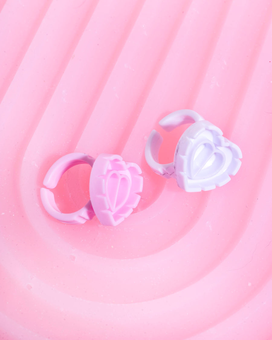 Heart-Shaped Anti-Spill Glue Rings
